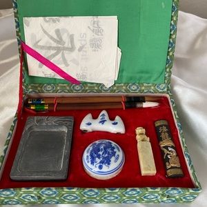 Vintage Chinese Calligraphy Ink set. Mid 80’s.